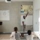 black man teacher explaining lesson to pupils